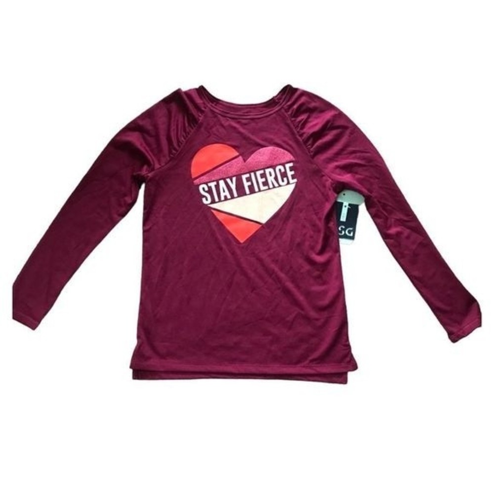 DSG “STAY FIERCE” Active Top Long Sleeves Size Large